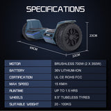 Hoverboards: BULLET SX-4500 Hoverboard Scooter, 700W Brushless, UL Certified, AU Compliant, 8.5" Wheels, Superior Self Balancing System, LED Lights, Carry Bag, Navy Blue