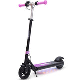 Bikes & Scooters: ALPHA Edge Electric Scooter Kids/Teens, 16km/h Max, Adjustable Height, UL Certified, AU Compliant, Dual Brakes, Bluetooth Music, LED, Pink