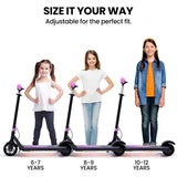 Bikes & Scooters: ALPHA Edge Electric Scooter Kids/Teens, 16km/h Max, Adjustable Height, UL Certified, AU Compliant, Dual Brakes, Bluetooth Music, LED, Pink