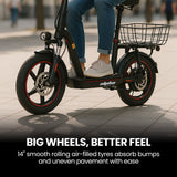 Electric Scooters: ALPHA Rover Electric Scooter with Seat, 500W 48V 25km/h 30km Range, 14-inch Tyres, Motorised Commuter eScooter for Adults, Black