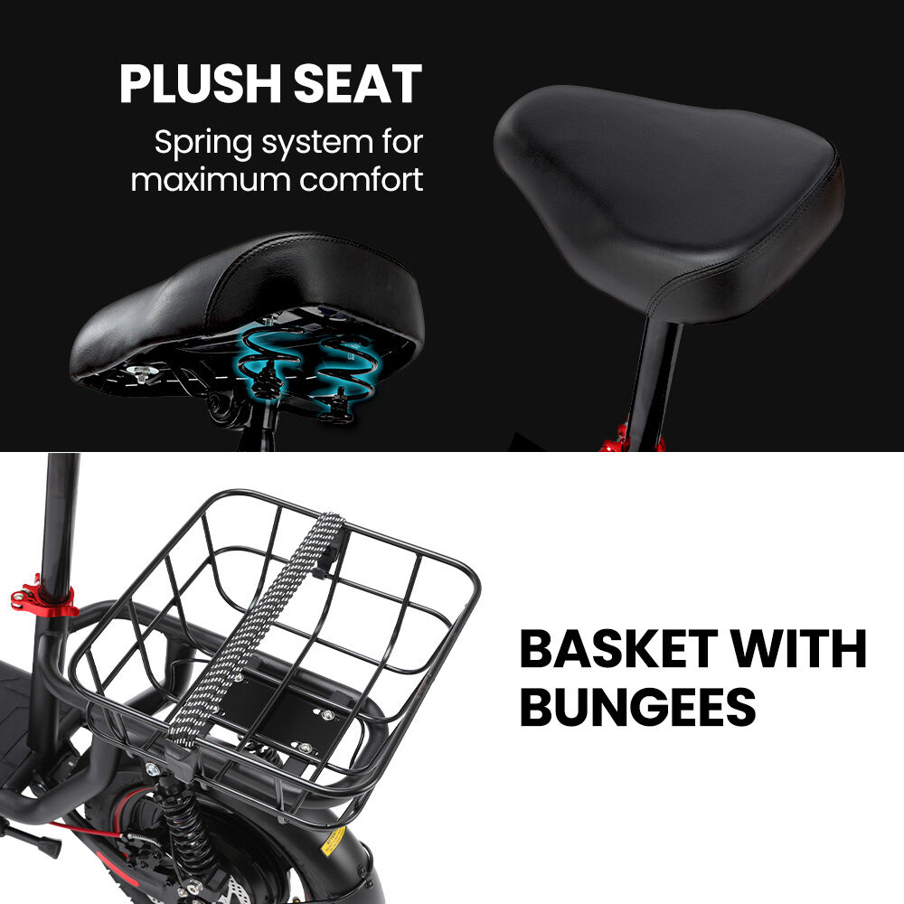 ALPHA Rover Electric Scooter with Seat, AU Compliant, 500W 48V 25km/h 30km Range, 14-inch Tyres, Motorised Commuter eScooter for Adults, Black