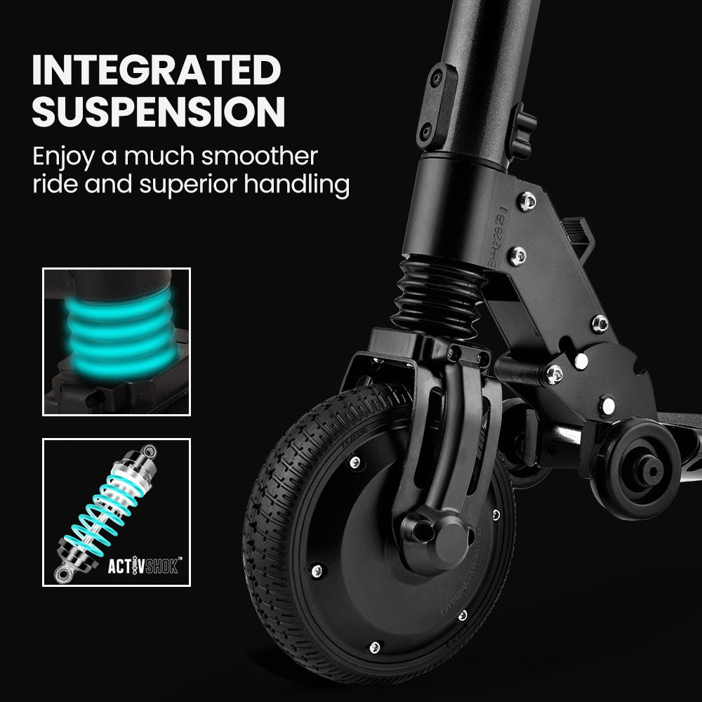 Electric Scooters: ALPHA Peak 300W 10Ah Electric Scooter, Suspension, for Adults or Teens, Black