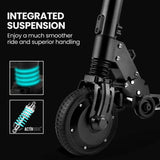 Electric Scooters: ALPHA Peak 300W 10Ah Electric Scooter, Suspension, for Adults or Teens, Black