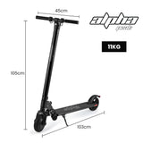 Electric Scooters: ALPHA Peak 300W 10Ah Electric Scooter, Suspension, for Adults or Teens, Black