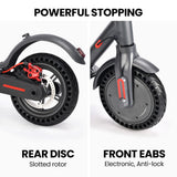 Electric Scooters: ALPHA Urban 8 Electric Scooter, Suspension, 25km Range, 8.5-Inch Wheels, Brushless Motor, Motorised Commuter eScooter for Adults, Grey