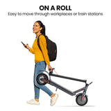 Electric Scooters: ALPHA Urban 8 Electric Scooter, Suspension, 25km Range, 8.5-Inch Wheels, Brushless Motor, Motorised Commuter eScooter for Adults, Grey