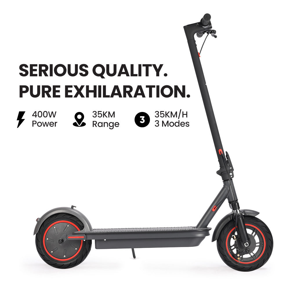 ALPHA Urban 10 Electric Scooter, AU Compliant, 35km/h, Suspension, 35km Range, 10-Inch Wheels, Brushless Motor, Free APP, Motorised Commuter eScooter for Adults, Grey