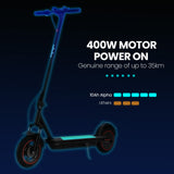 Electric Scooters: ALPHA Urban 10 Electric Scooter, 35km/h, Suspension, 35km Range, 10-Inch Wheels, Brushless Motor, Free APP, Motorised Commuter eScooter for Adults, Grey