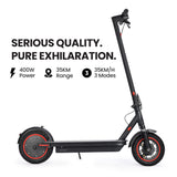 Electric Scooters: ALPHA Urban 10 Electric Scooter, 35km/h, Suspension, 35km Range, 10-Inch Wheels, Brushless Motor, Free APP, Motorised Commuter eScooter for Adults, Black