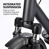 Electric Scooters: ALPHA Urban 10 Electric Scooter, 35km/h, Suspension, 35km Range, 10-Inch Wheels, Brushless Motor, Free APP, Motorised Commuter eScooter for Adults, Black