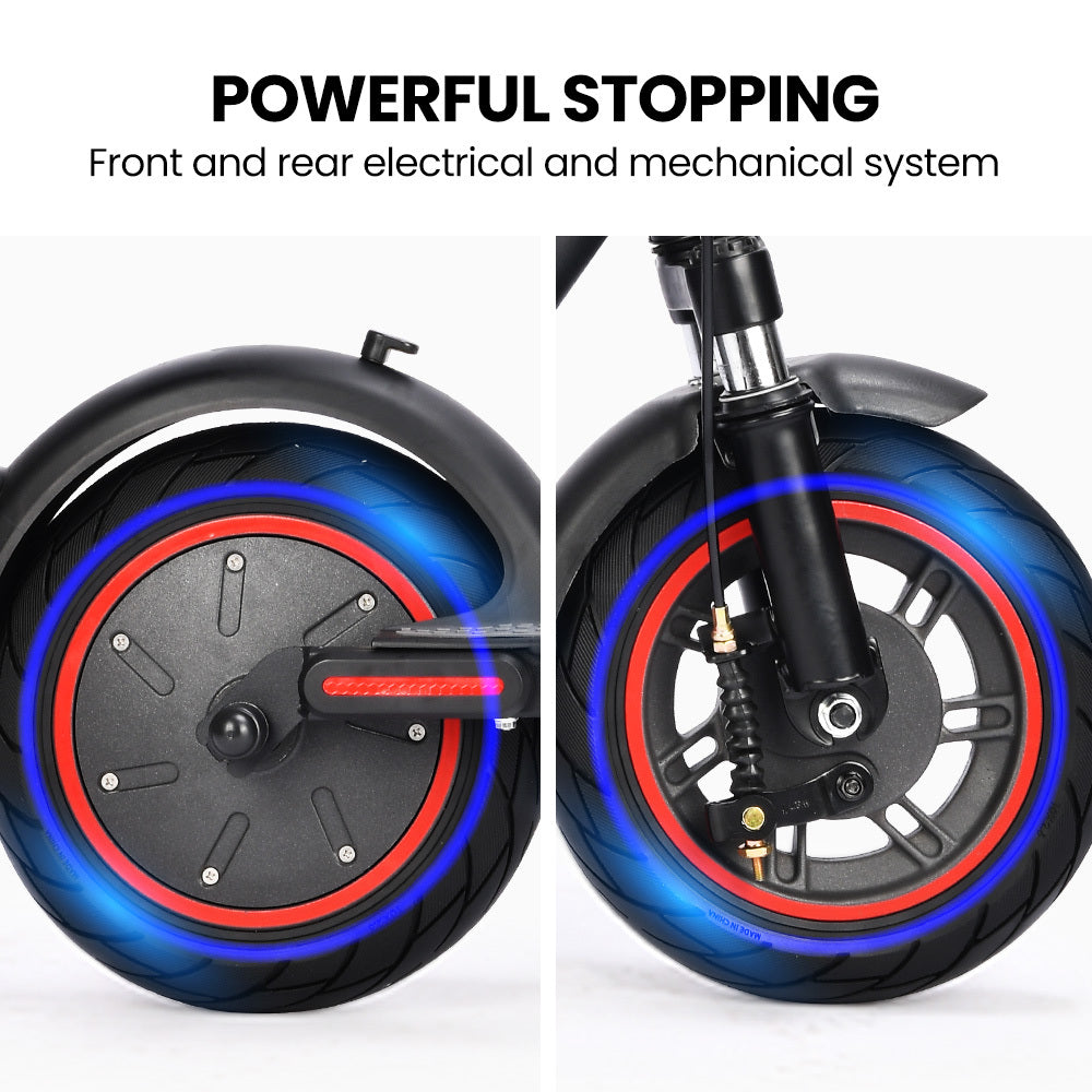 Electric Scooters: ALPHA Urban 10 Electric Scooter, 35km/h, Suspension, 35km Range, 10-Inch Wheels, Brushless Motor, Free APP, Motorised Commuter eScooter for Adults, Black