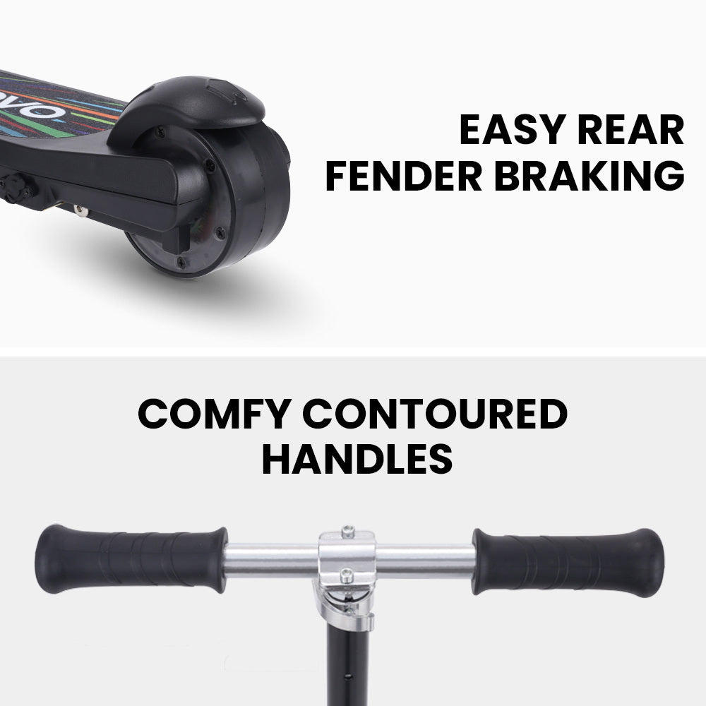 Bikes & Scooters: ROVO KIDS WhizKid Electric Scooter, Ages 5-11, Adjustable Height, AU Compliant, Lithium Battery, Brushless Motor, Black