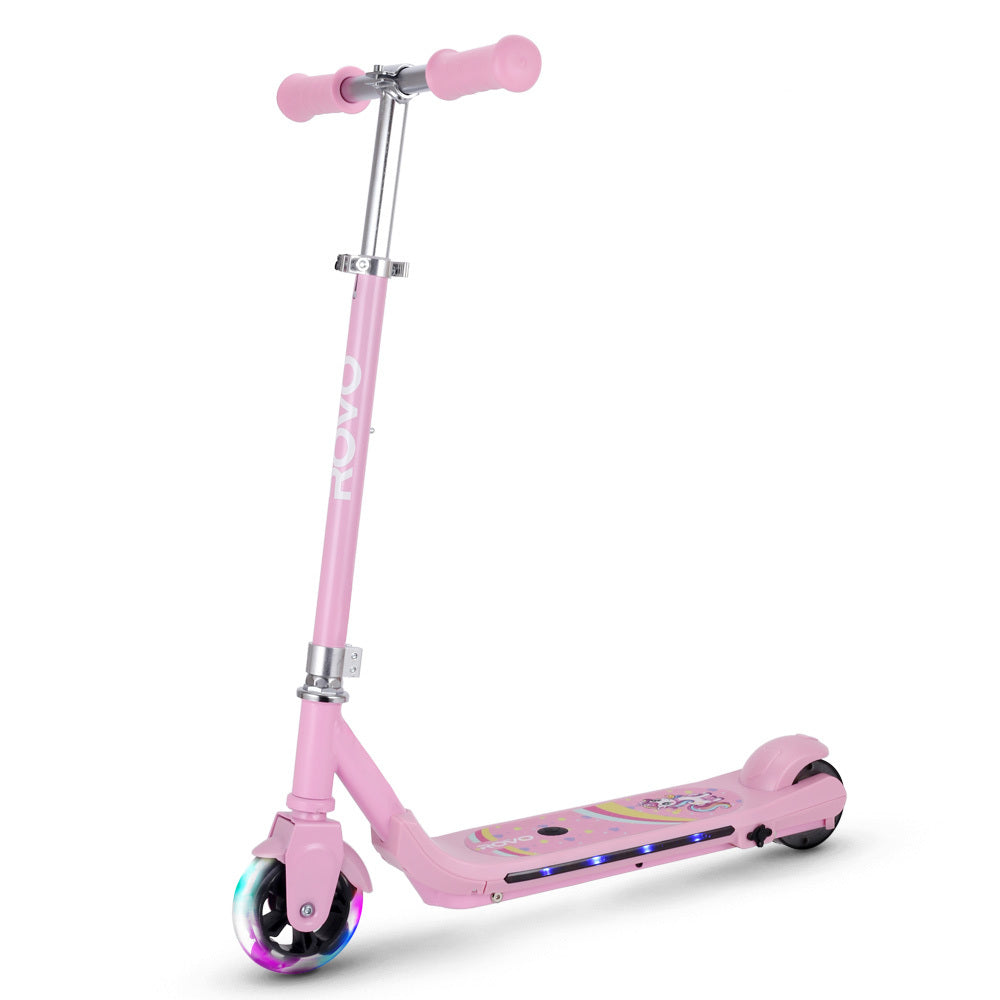 Bikes & Scooters: ROVO KIDS WhizKid Electric Scooter, Ages 5-11, Adjustable Height, AU Compliant, Lithium Battery, Brushless Motor, Pink