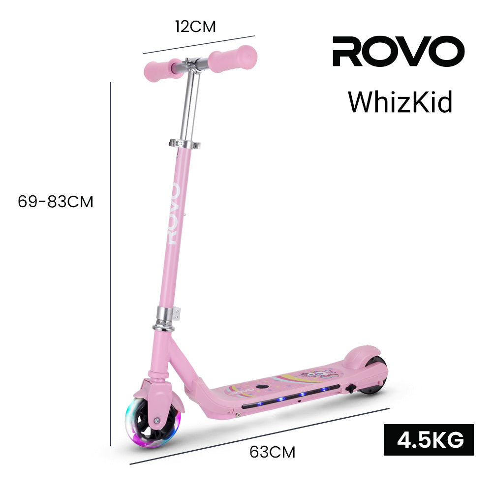Bikes & Scooters: ROVO KIDS WhizKid Electric Scooter, Ages 5-11, Adjustable Height, AU Compliant, Lithium Battery, Brushless Motor, Pink