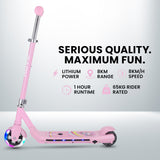 Bikes & Scooters: ROVO KIDS WhizKid Electric Scooter, Ages 5-11, Adjustable Height, AU Compliant, Lithium Battery, Brushless Motor, Pink