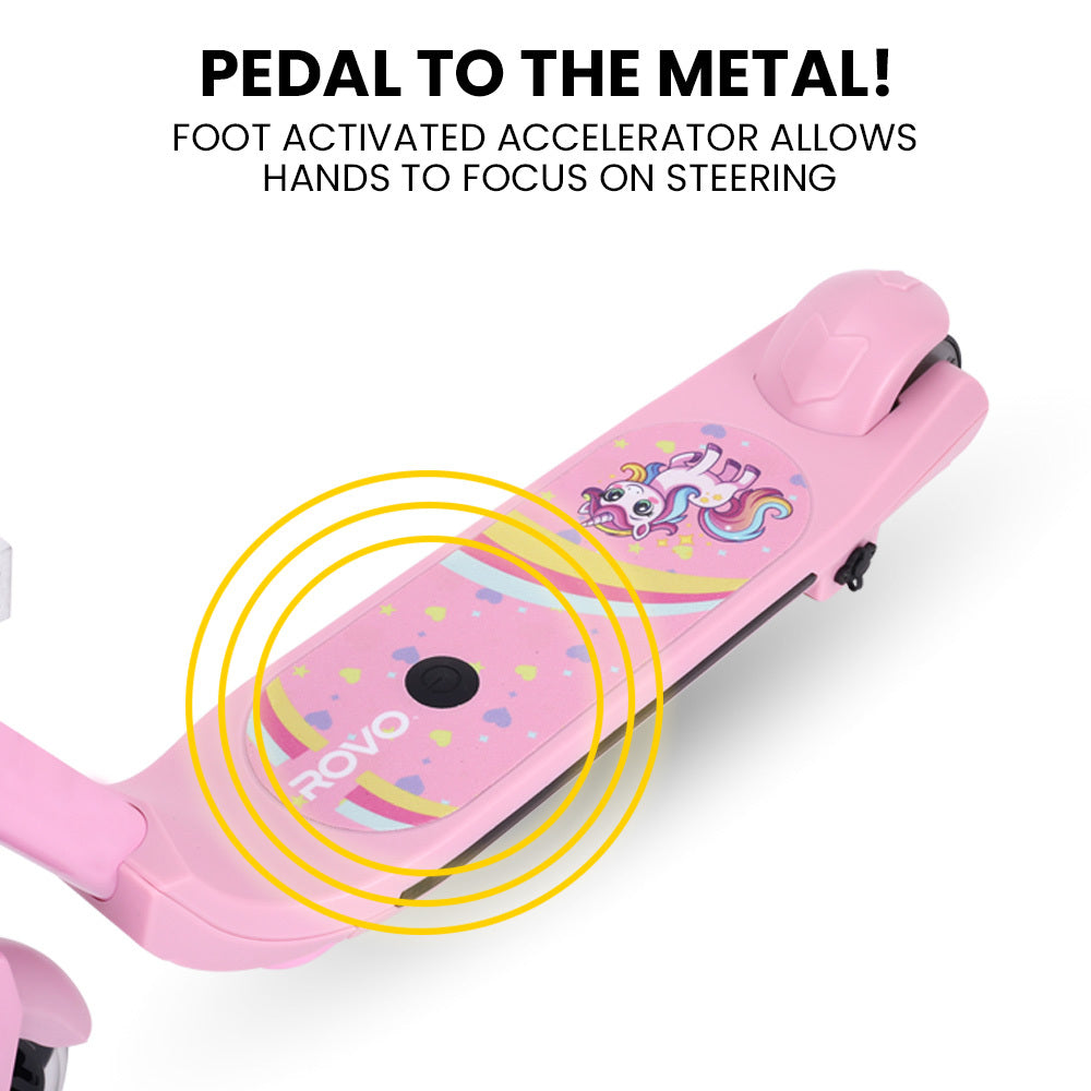 Bikes & Scooters: ROVO KIDS WhizKid Electric Scooter, Ages 5-11, Adjustable Height, AU Compliant, Lithium Battery, Brushless Motor, Pink