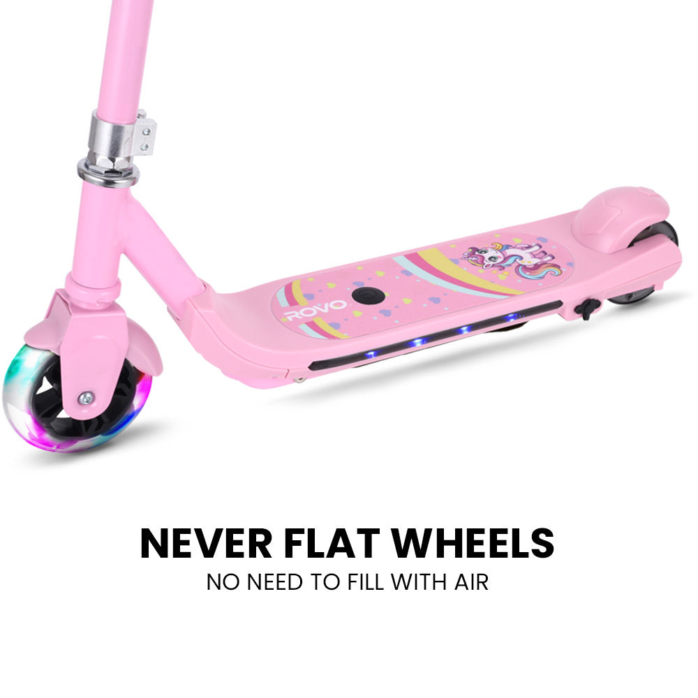 Bikes & Scooters: ROVO KIDS WhizKid Electric Scooter, Ages 5-11, Adjustable Height, AU Compliant, Lithium Battery, Brushless Motor, Pink