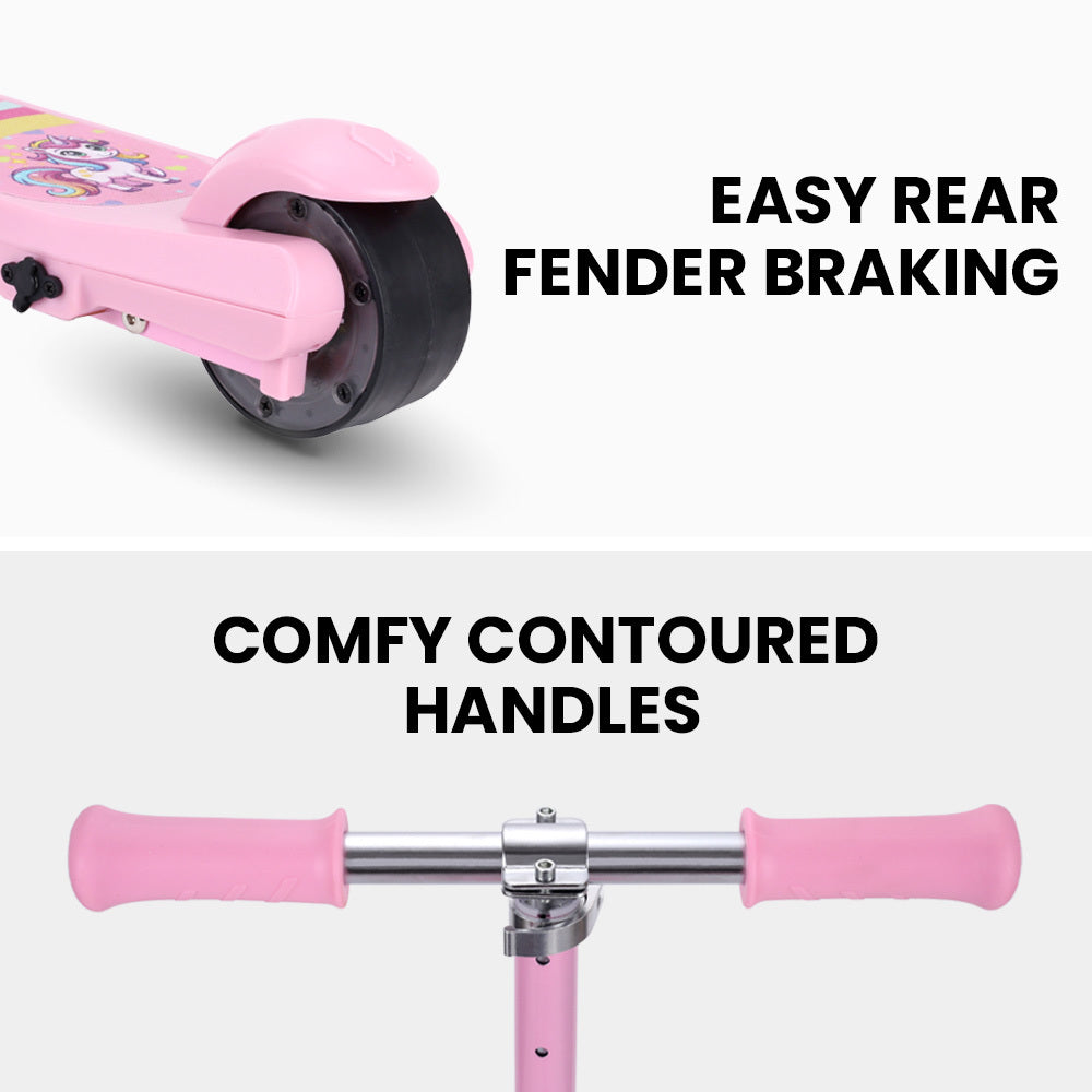 Bikes & Scooters: ROVO KIDS WhizKid Electric Scooter, Ages 5-11, Adjustable Height, AU Compliant, Lithium Battery, Brushless Motor, Pink