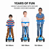 Electric Scooters: ROVO KIDS 3-Wheel Electric Scooter , Ages 3-8, Adjustable Height, AU Compliant, Lithium Battery, Blue