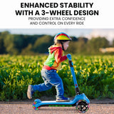 Electric Scooters: ROVO KIDS 3-Wheel Electric Scooter , Ages 3-8, Adjustable Height, AU Compliant, Lithium Battery, Blue
