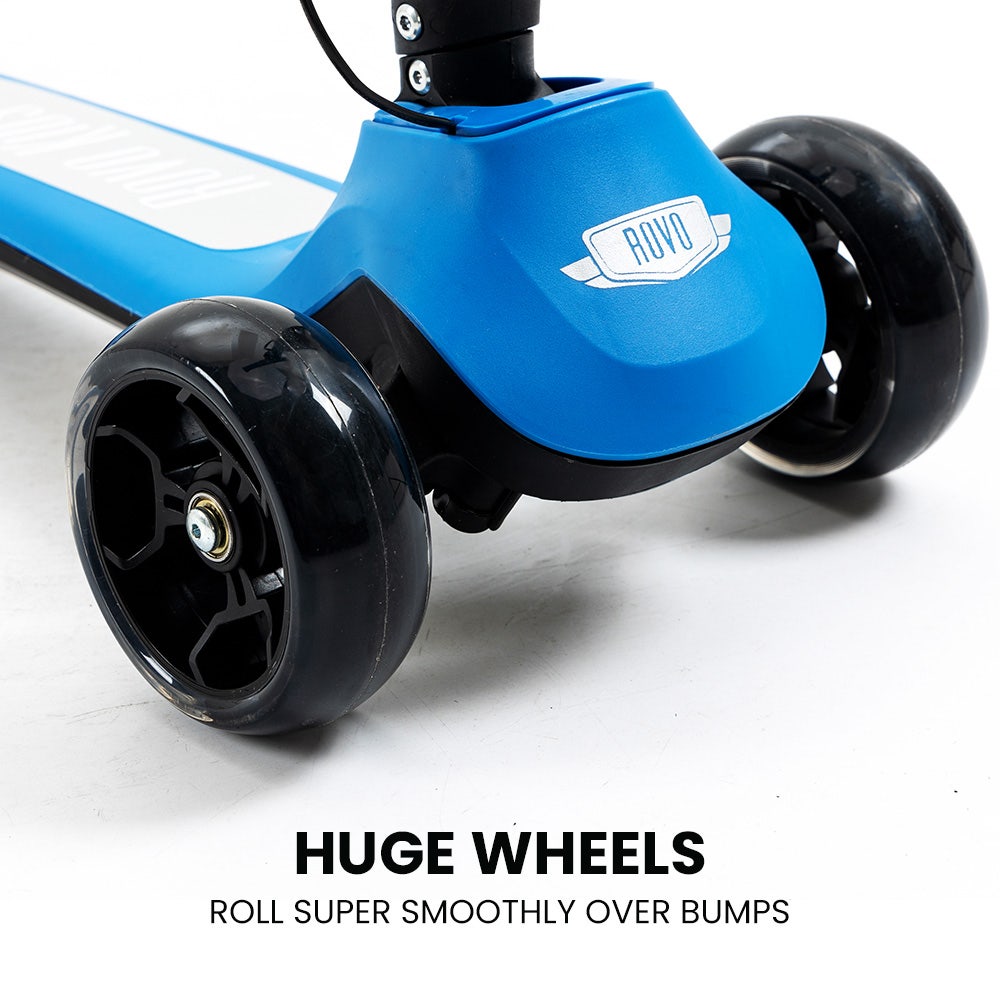 Electric Scooters: ROVO KIDS 3-Wheel Electric Scooter , Ages 3-8, Adjustable Height, AU Compliant, Lithium Battery, Blue