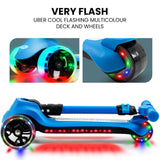 Electric Scooters: ROVO KIDS 3-Wheel Electric Scooter , Ages 3-8, Adjustable Height, AU Compliant, Lithium Battery, Blue
