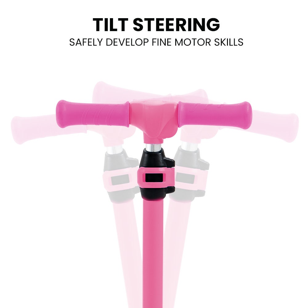 Electric Scooters: ROVO KIDS 3-Wheel Electric Scooter , Ages 3-8, Adjustable Height, AU Compliant, Lithium Battery, Pink