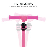 Electric Scooters: ROVO KIDS 3-Wheel Electric Scooter , Ages 3-8, Adjustable Height, AU Compliant, Lithium Battery, Pink