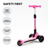 Electric Scooters: ROVO KIDS 3-Wheel Electric Scooter , Ages 3-8, Adjustable Height, AU Compliant, Lithium Battery, Pink