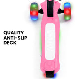 Electric Scooters: ROVO KIDS 3-Wheel Electric Scooter , Ages 3-8, Adjustable Height, AU Compliant, Lithium Battery, Pink