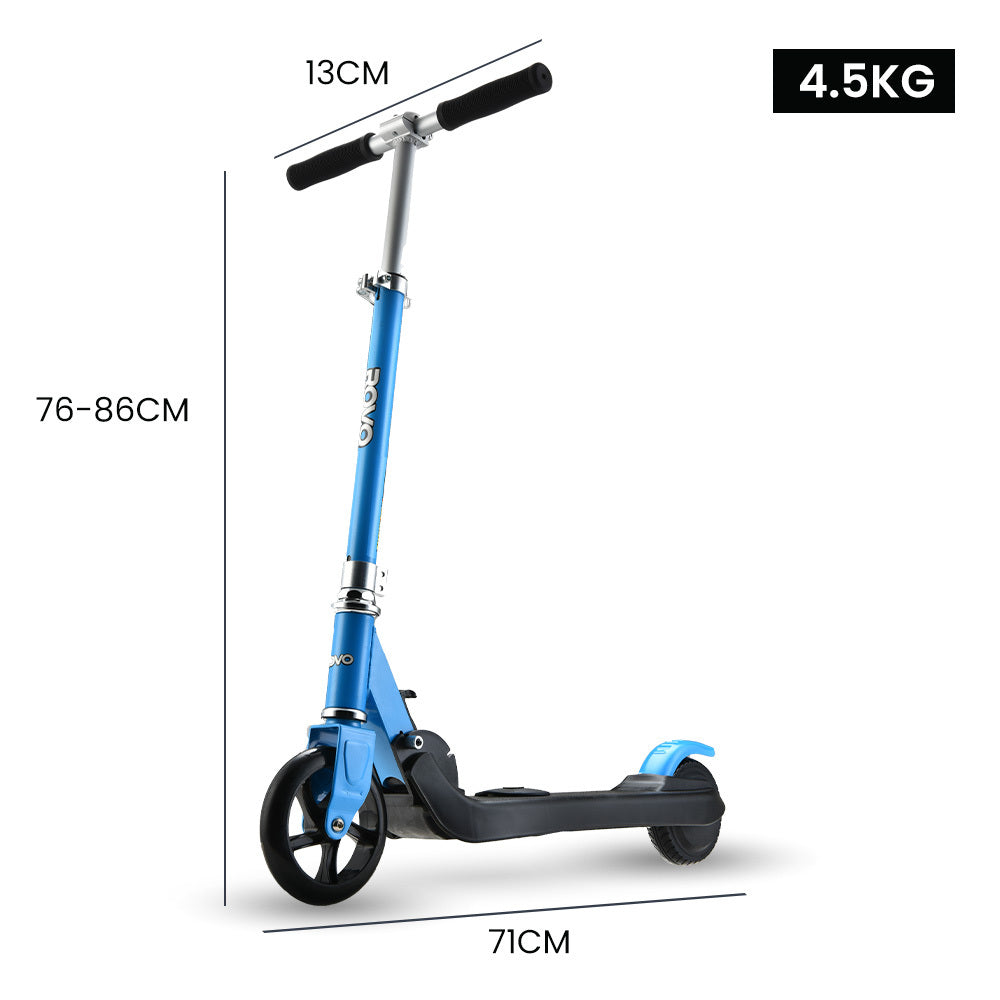Electric Scooters: ROVO KIDS Electric Scooter Lithium Ride-On Foldable E-Scooter 125W Rechargeable, Blue