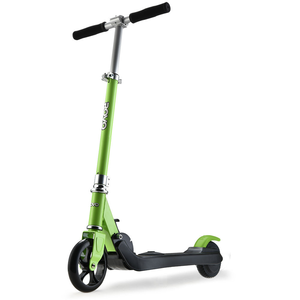 Electric Scooters: ROVO KIDS Electric Scooter Lithium Ride-On Foldable E-Scooter 125W Rechargeable, Green
