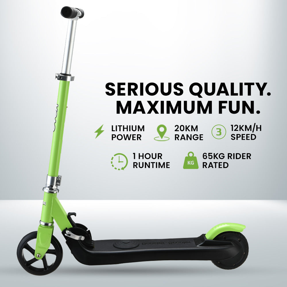 Electric Scooters: ROVO KIDS Electric Scooter Lithium Ride-On Foldable E-Scooter 125W Rechargeable, Green