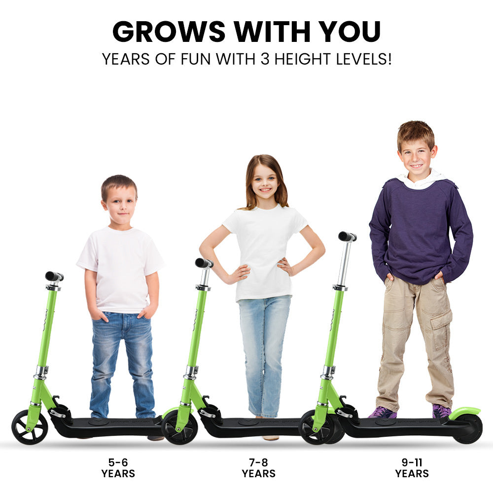 Electric Scooters: ROVO KIDS Electric Scooter Lithium Ride-On Foldable E-Scooter 125W Rechargeable, Green