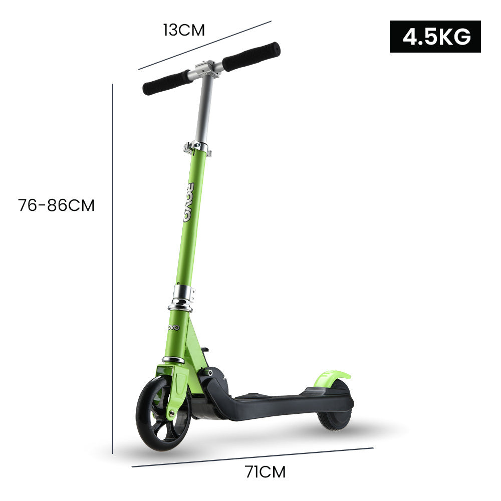 Electric Scooters: ROVO KIDS Electric Scooter Lithium Ride-On Foldable E-Scooter 125W Rechargeable, Green