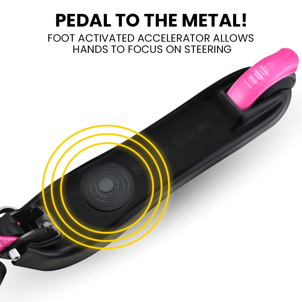 Electric Scooters: ROVO KIDS Electric Scooter Lithium Ride-On Foldable E-Scooter 125W Rechargeable, Pink