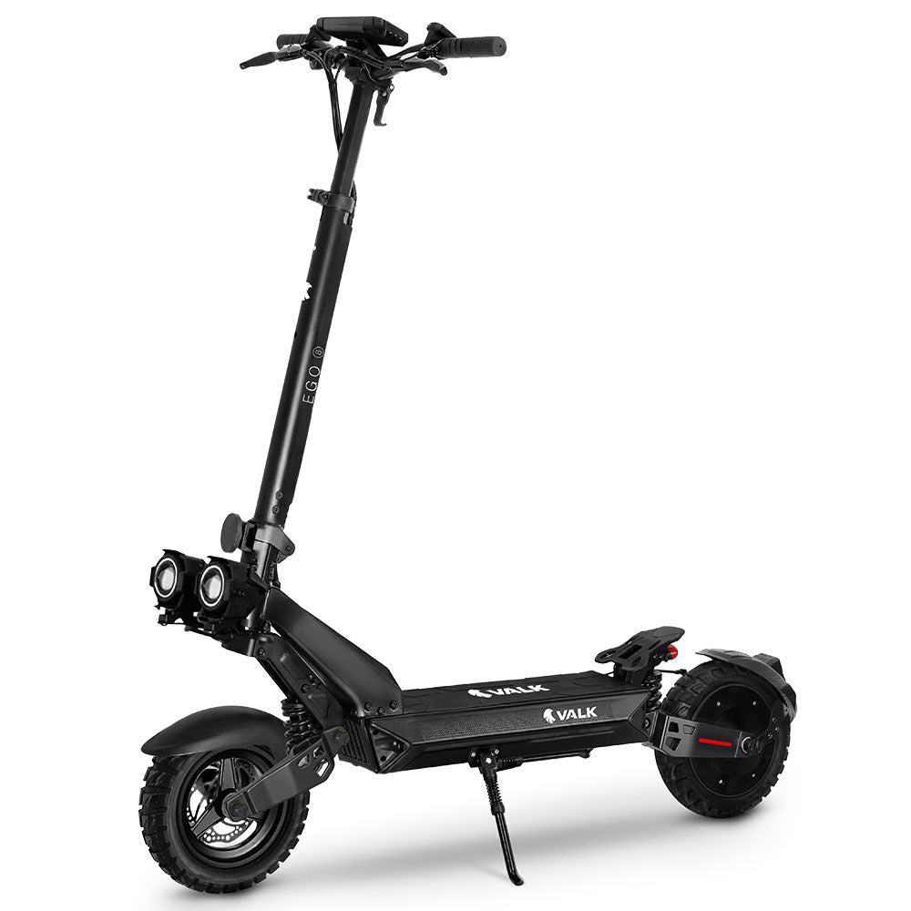 VALK Ego 8 Electric Scooter, 500W, AU Compliant, 48V 13Ah, 55km Max Range, eScooter for Adults, Foldable, Off Road, Black