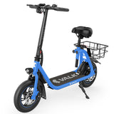 Electric Scooters: VALK Electric Scooter with Seat, Disc brakes, 12" Tyres, AU Compliant, for Adults, Teens, Commuter, Blue