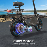 Electric Scooters: VALK Electric Scooter with Seat, 30km Range, AU Compliant, Disc brakes, 14" Tyres, for Adults, Teens, Commuter