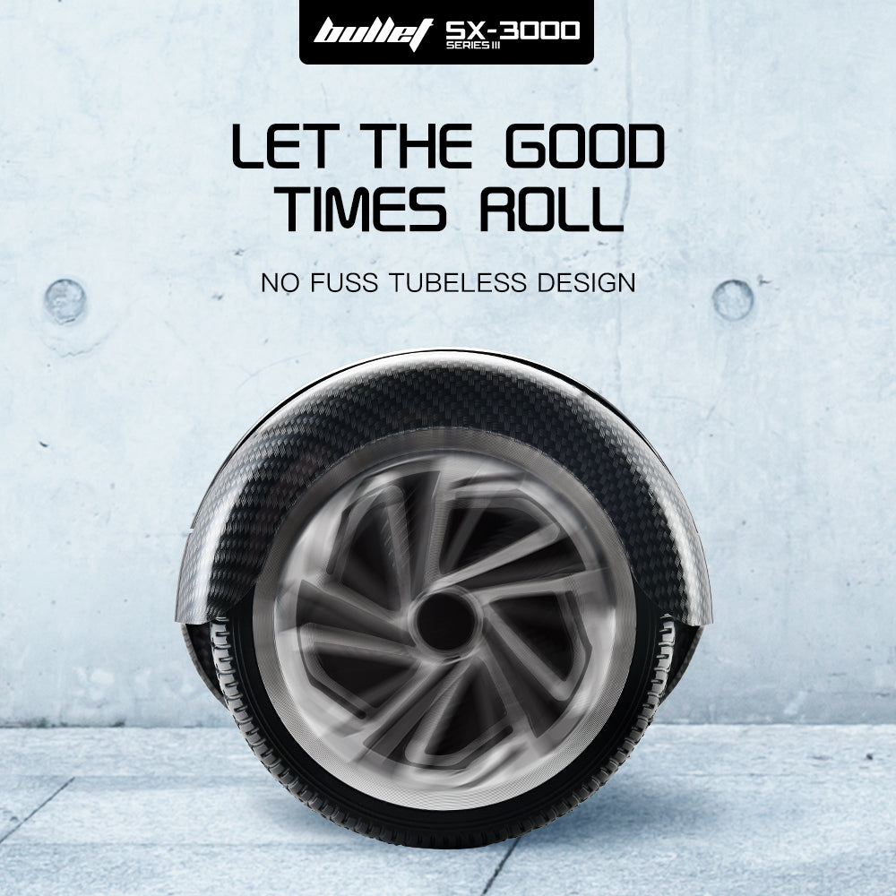 Hoverboards: BULLET Gen III Hoverboard Scooter, Dual Copper Motors, UL Certified, AU Compliant, 6.5" Wheels, Superior Self Balancing System, LED Lights, Carbon Fiber style