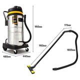 Vacuums: UNIMAC 60L Wet and Dry Vacuum Cleaner Bagless Industrial Grade Drywall Vac