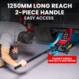 Automotive Repair & Speciality Tools: T-REX 3000KG Hydraulic Trolley Floor Jack, High Lift, Dual Pump, Quick Release Handle