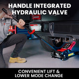 Automotive Repair & Speciality Tools: T-REX 3000KG Hydraulic Trolley Floor Jack, High Lift, Dual Pump, Quick Release Handle