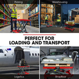 Automotive Lifts & Hoists: T-REX 230KG Hydraulic Scissor Lift Platform Trolley, Non-Skid Rubber Platform Pad, for Material Handling