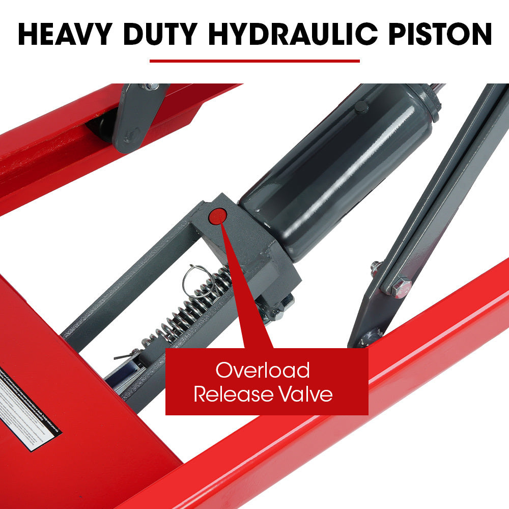 Automotive Lifts & Hoists: T-REX 300KG Hydraulic High Lift Double Scissor Trolley, 1.3M Max Platform Hgt, Heavy-Duty, for Material Handling