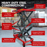 Automotive Lifts & Hoists: T-REX 300KG Hydraulic High Lift Double Scissor Trolley, 1.3M Max Platform Hgt, Heavy-Duty, for Material Handling