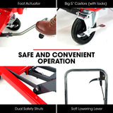 Automotive Lifts & Hoists: T-REX 300KG Hydraulic High Lift Double Scissor Trolley, 1.3M Max Platform Hgt, Heavy-Duty, for Material Handling