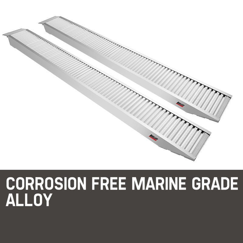 Automotive Loading Ramps: BULLET Pair of 2.5m Aluminium Loading Ramps, 2800kg capacity