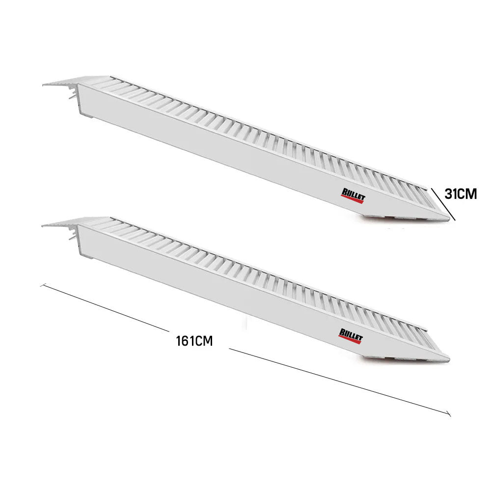 Automotive Loading Ramps: BULLET Pair of 1.6m Aluminium Loading Ramps, 4050kg capacity