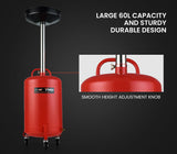 Automotive Parts: T-REX 60L Mobile Waste Oil Drainer Tank, Telescopic, for Car Engine, Workshop